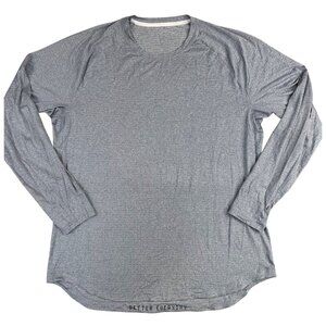 Lululemon Mens Gray Long Sleeve Shirt 2XL Lightweight Breathable Athletic Wear